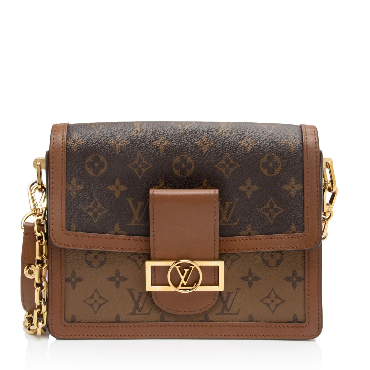 Louis Vuitton Reverse Monogram Dauphine MM Shoulder Bag (SHF-VOdubV)