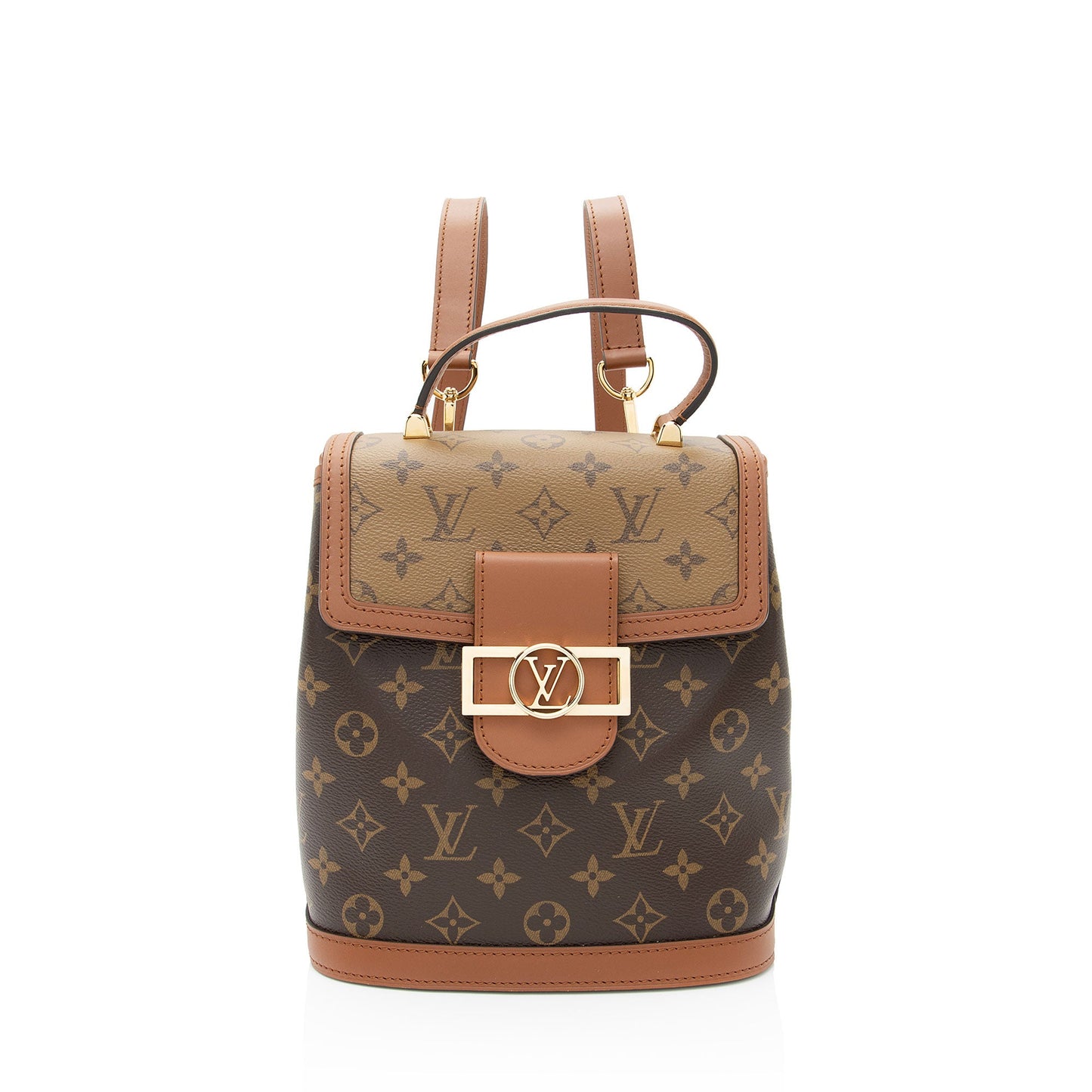 Louis Vuitton Reverse Monogram Dauphine PM Backpack (SHF-3cjagj)