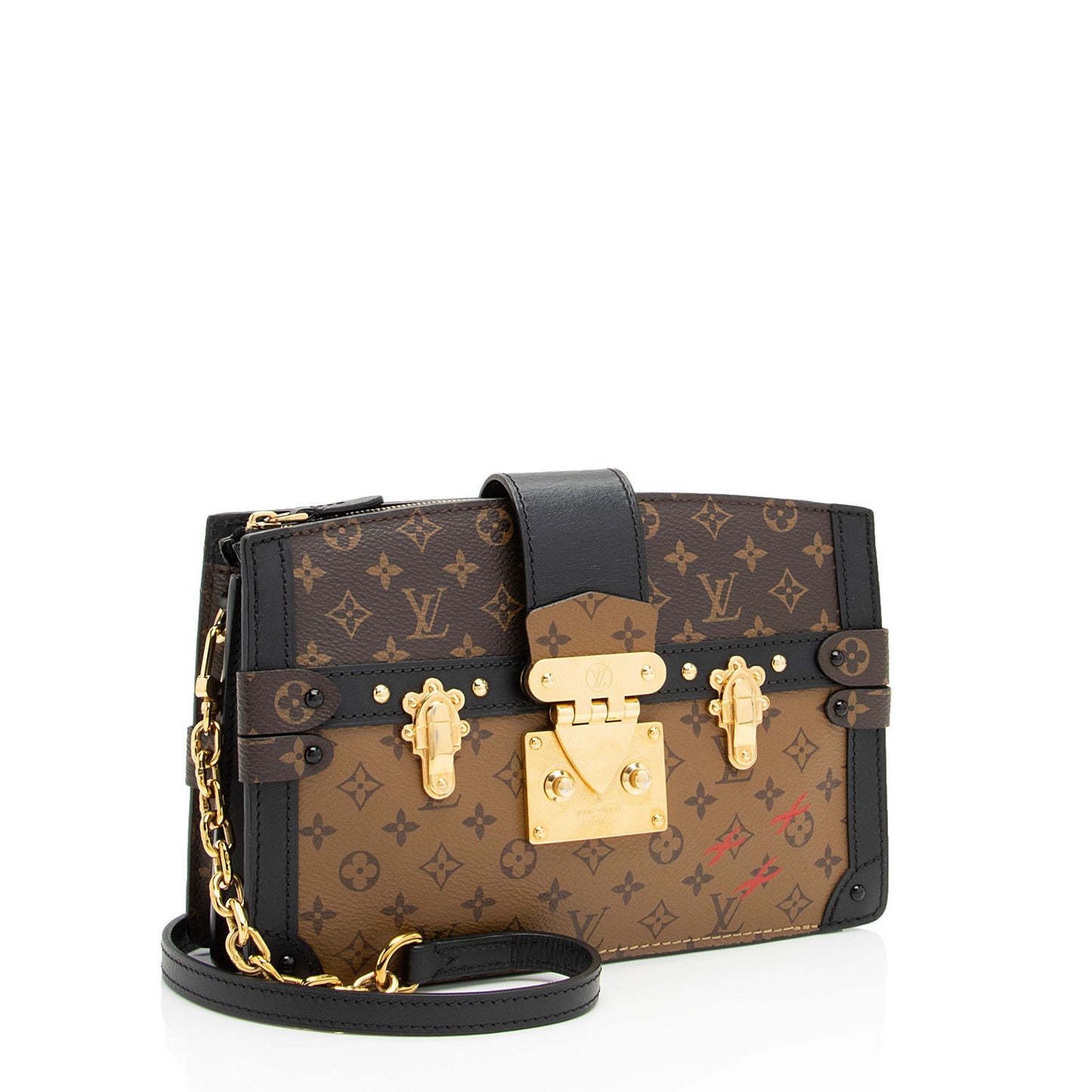 Louis Vuitton Reverse Monogram Trunk Clutch (SHF-sTBUNH)