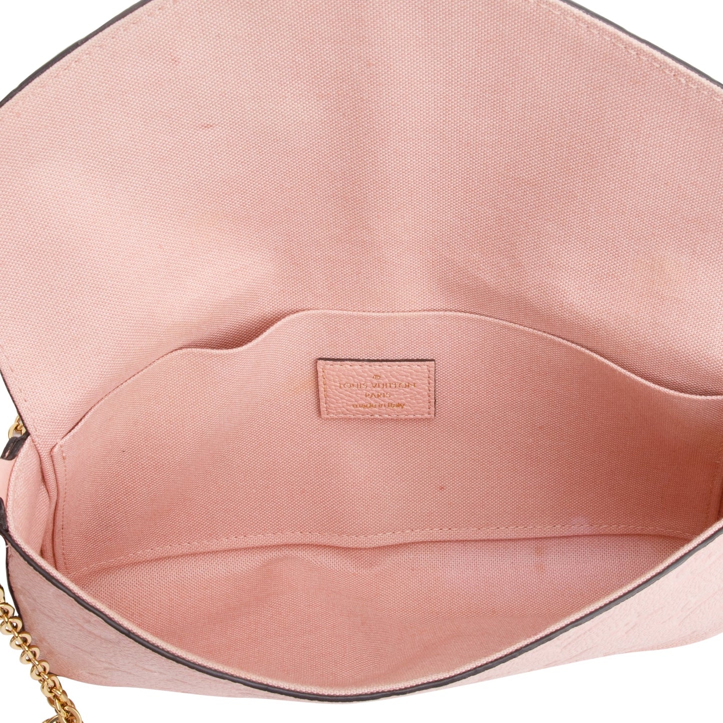 Louis Vuitton Rose Poudre Monogram Empreinte Leather Felicie Pochette