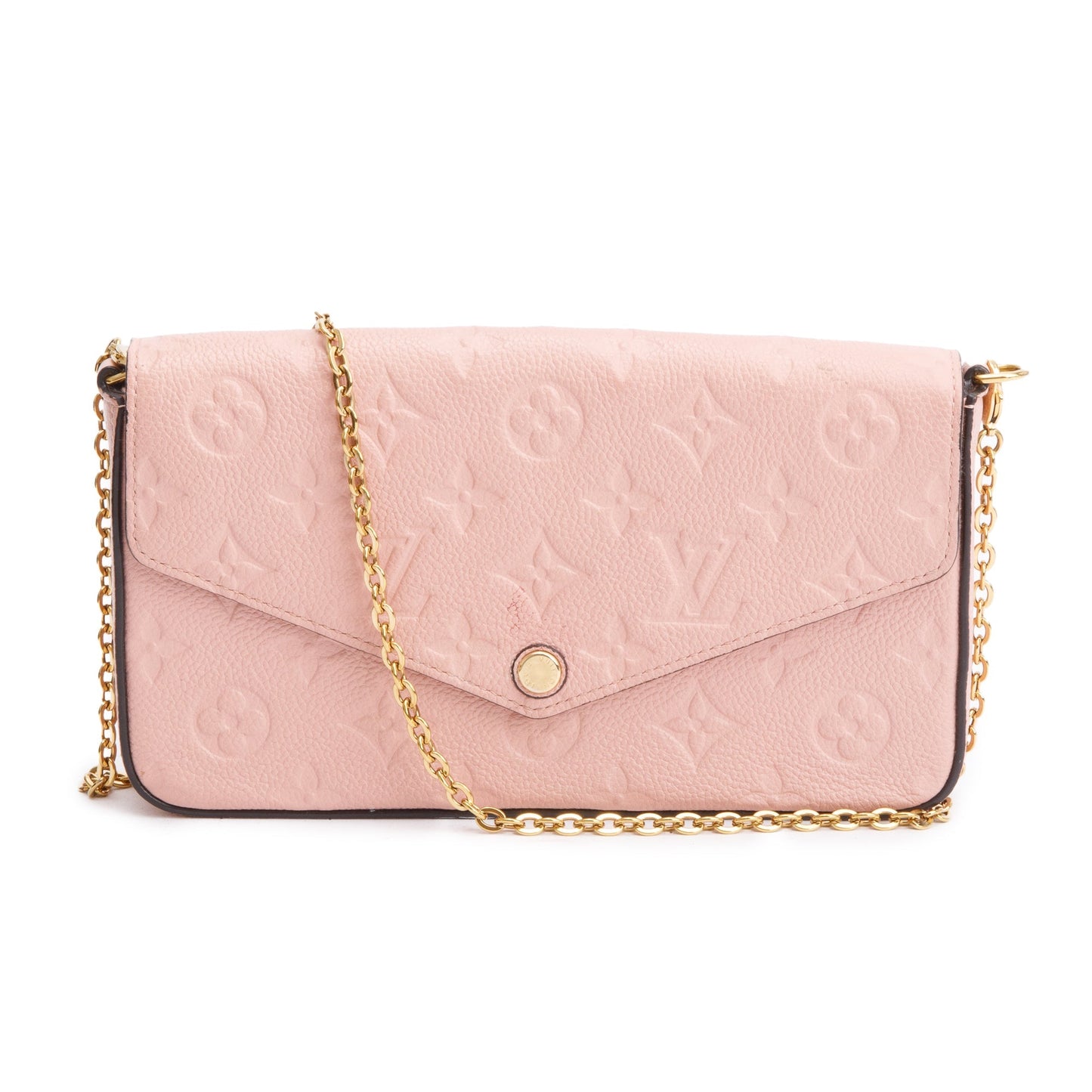 Louis Vuitton Rose Poudre Monogram Empreinte Leather Felicie Pochette