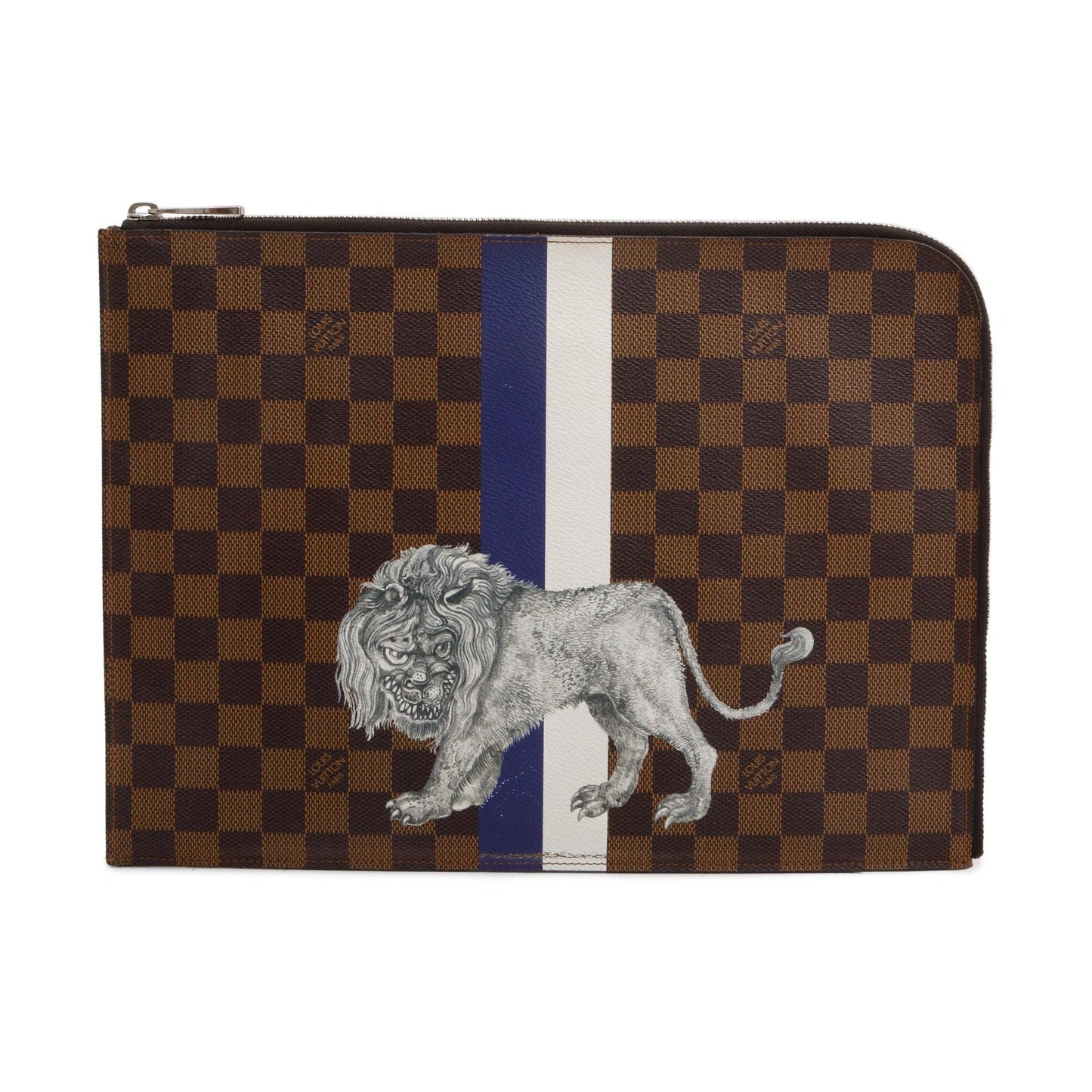 Louis Vuitton Savane Damier Ebene Lion Chapman Pochette