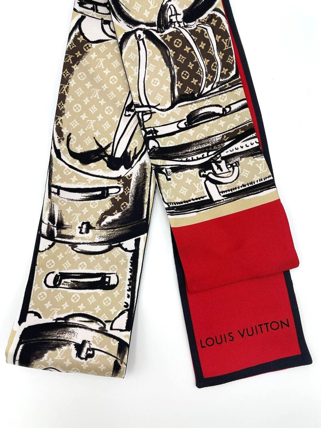 LOUIS VUITTON SILK TRUNKS BANDEAU SCARF