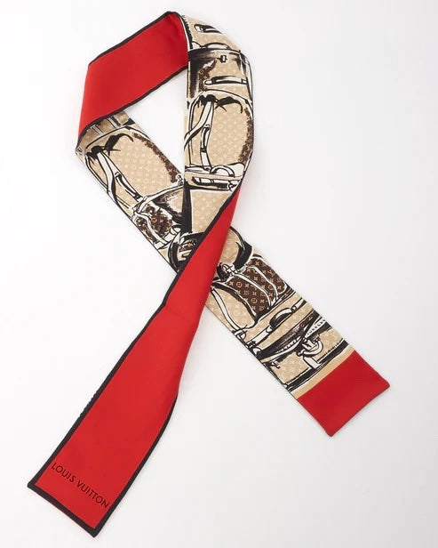 LOUIS VUITTON SILK TRUNKS BANDEAU SCARF