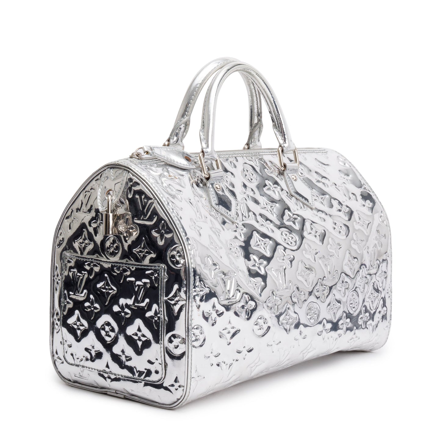 Louis Vuitton Silver Monogram Miroir Speedy 30