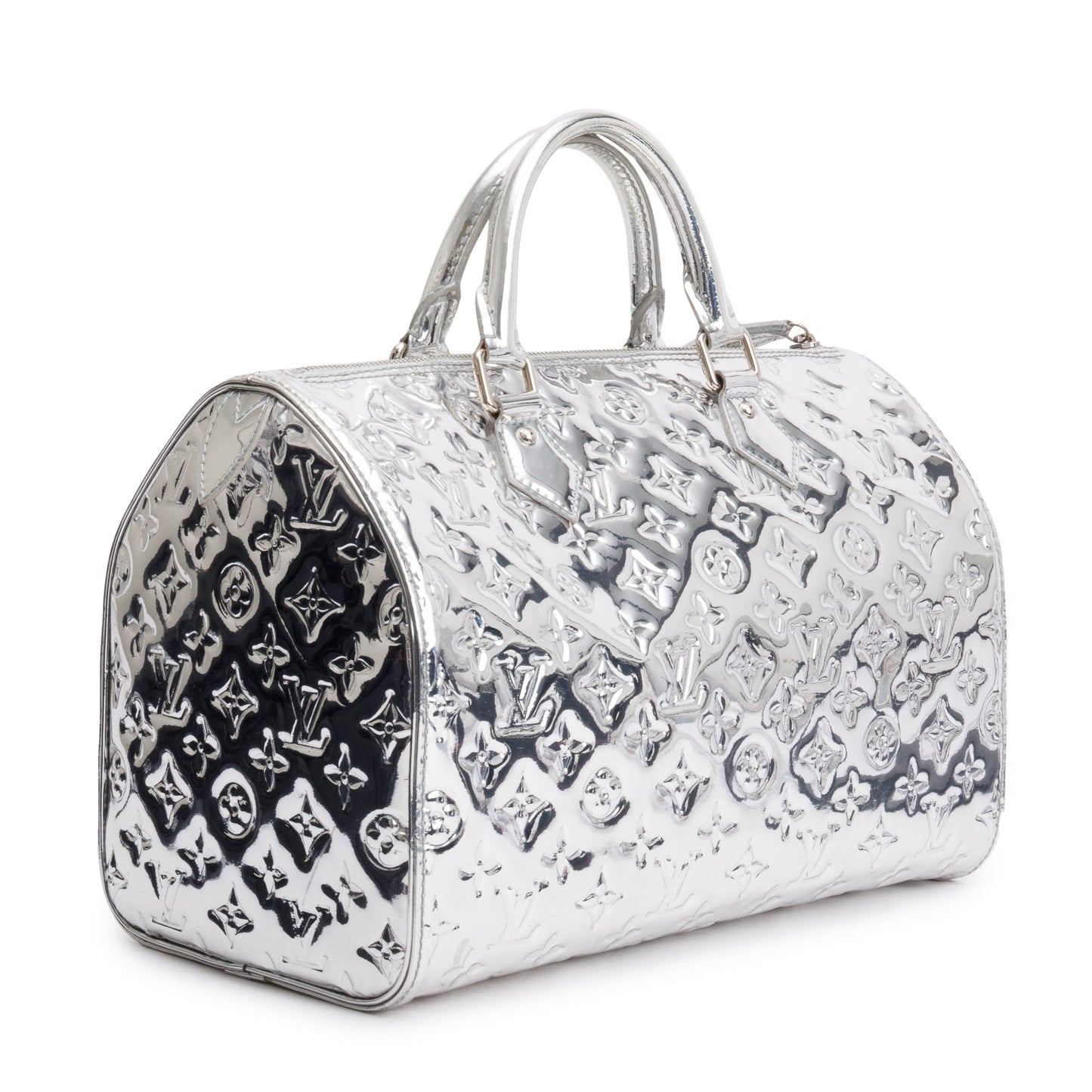 Louis Vuitton Silver Monogram Miroir Speedy 30