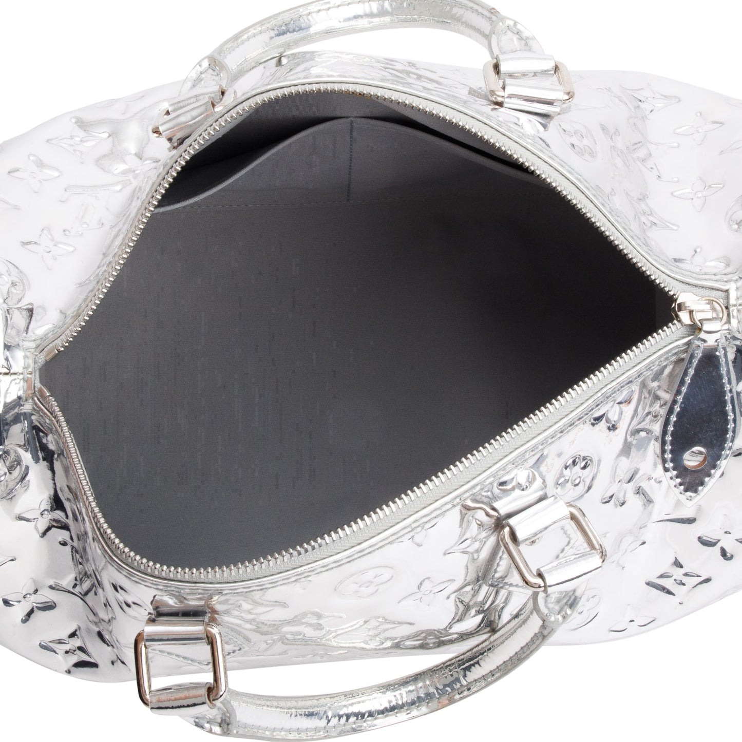 Louis Vuitton Silver Monogram Miroir Speedy 30