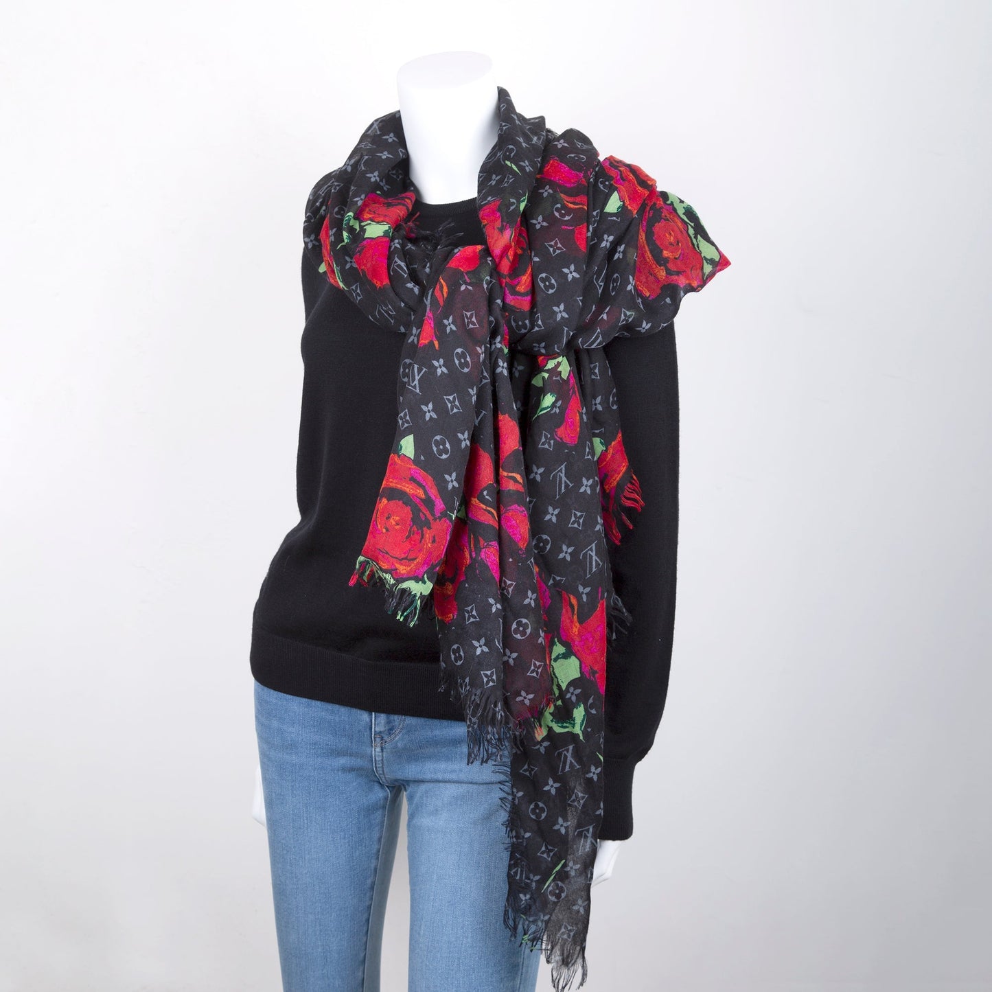 Louis Vuitton Stephen Sprouse Monogram Roses Stole