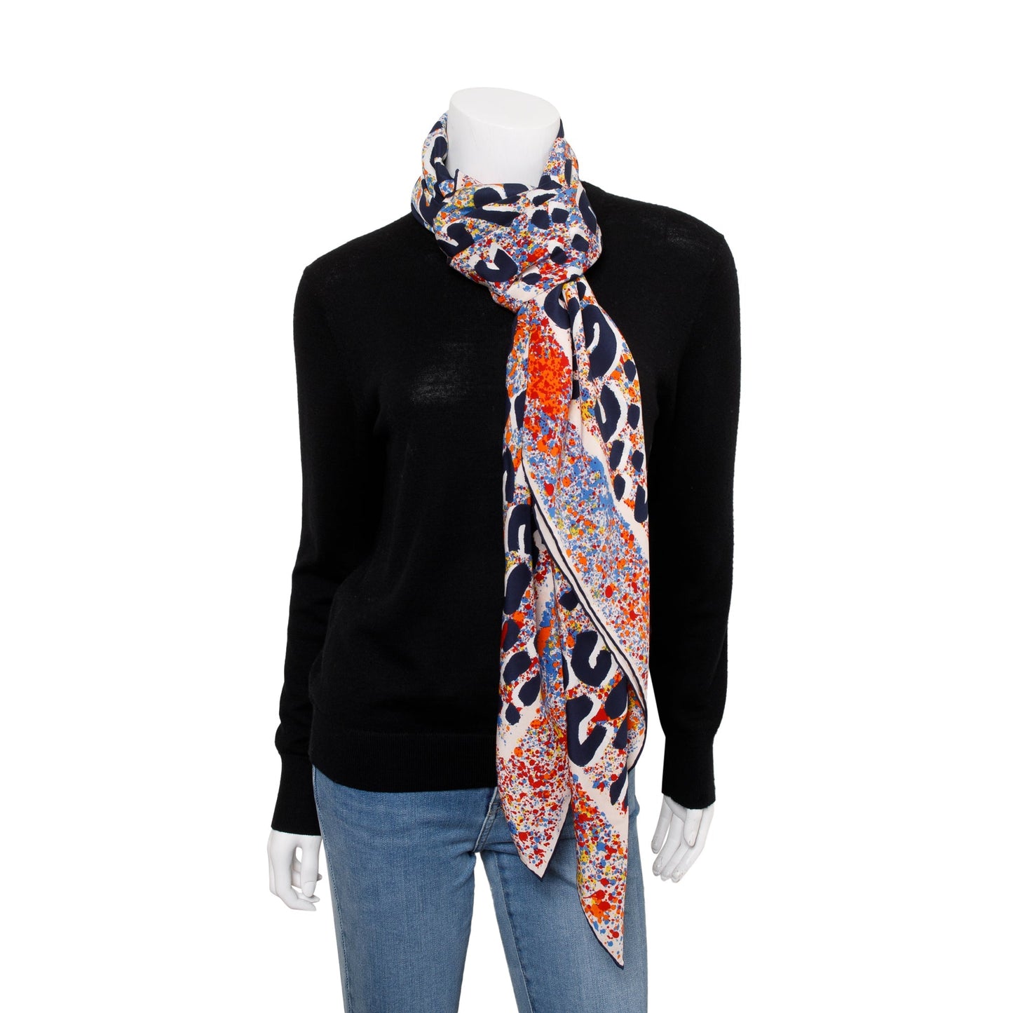 Louis Vuitton Stephen Sprouse Multcolor Leopard Print Cashmere Silk Scarf