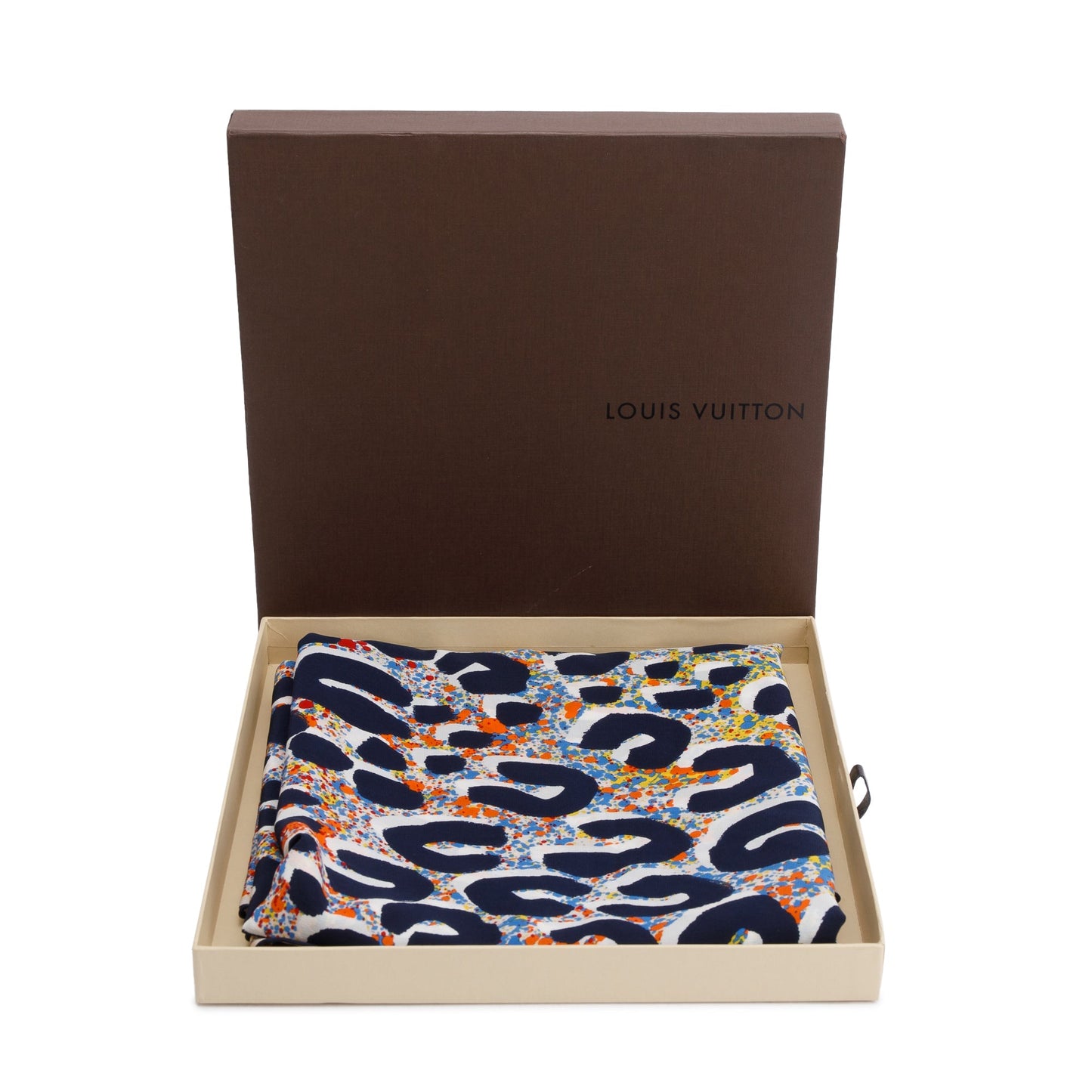 Louis Vuitton Stephen Sprouse Multcolor Leopard Print Cashmere Silk Scarf