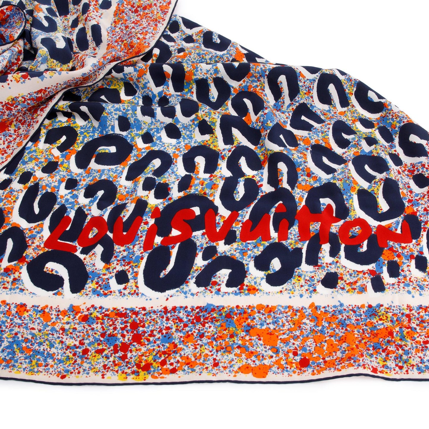 Louis Vuitton Stephen Sprouse Multcolor Leopard Print Cashmere Silk Scarf