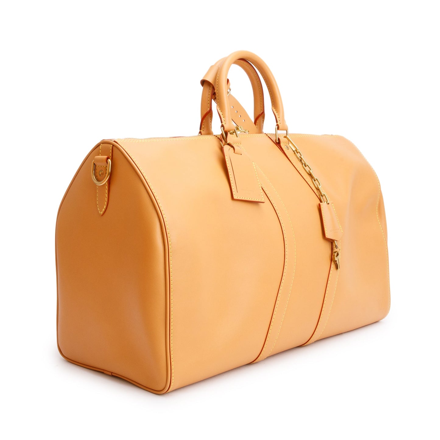 Louis Vuitton Tan Vachetta Leather Wavy Keepall Bandouliere 50