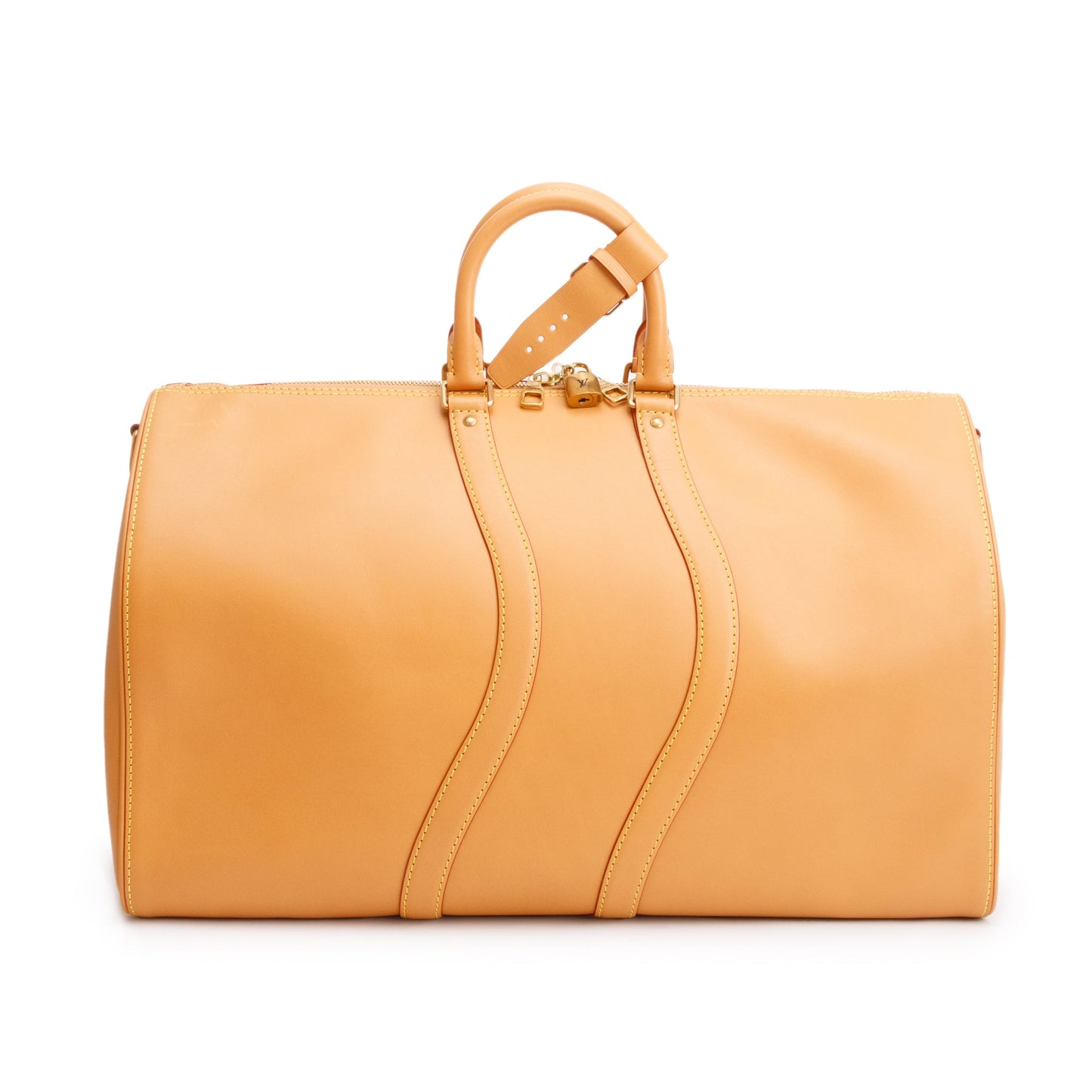Louis Vuitton Tan Vachetta Leather Wavy Keepall Bandouliere 50