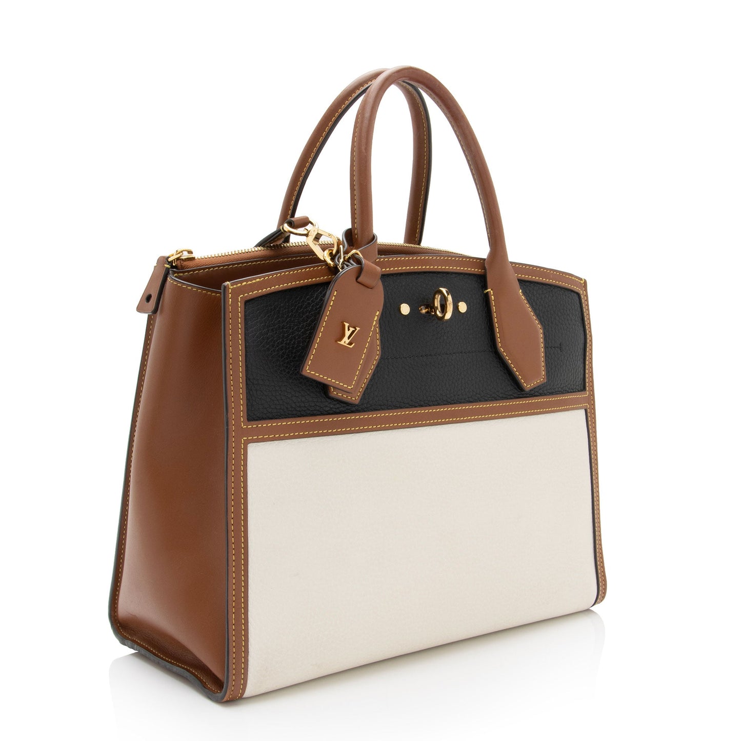 Louis Vuitton Taurillon CIty Steamer MM Tote (SHF-PHS49y)