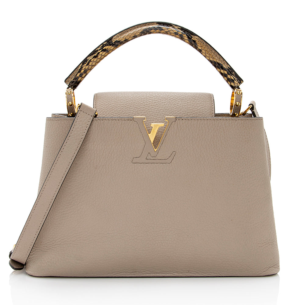 Louis Vuitton Taurillon Leather Python Capucines PM Bag (SHF-20678)