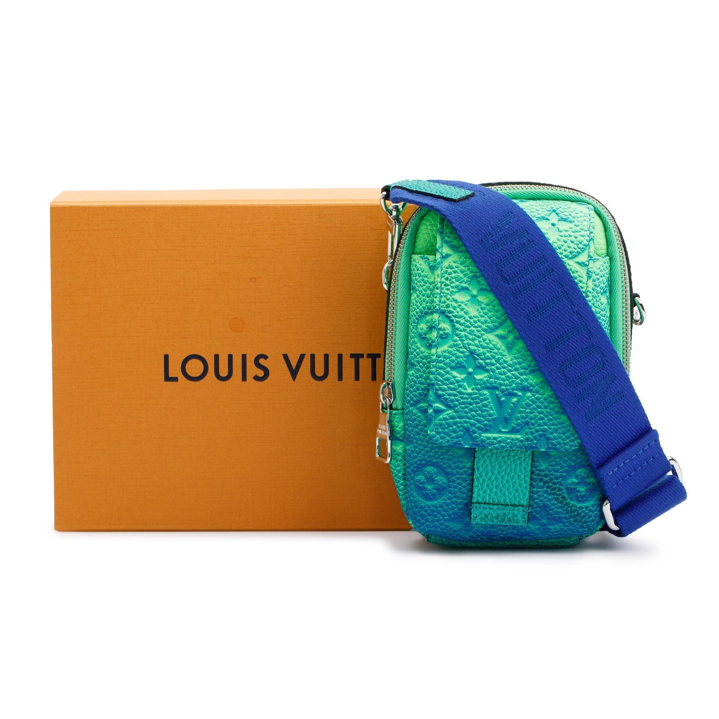 Louis Vuitton Taurillon Monogram Illusion Double Phone Pouch with box