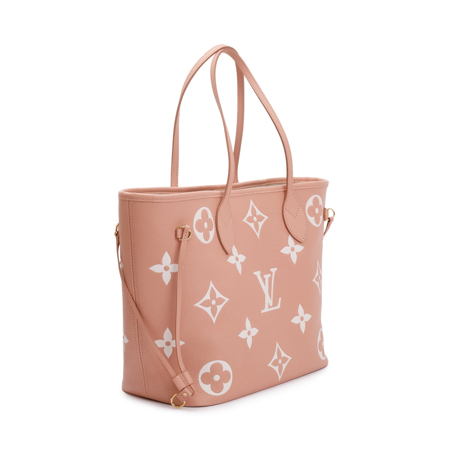 Louis Vuitton Trianon Pink Cream Monogram Giant Empreinte Leather Neverfull MM