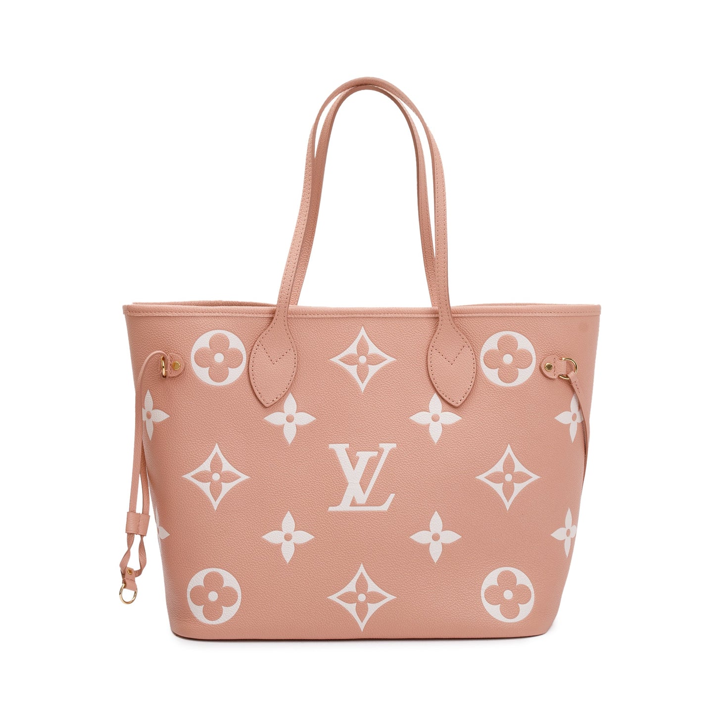 Louis Vuitton Trianon Pink Cream Monogram Giant Empreinte Leather Neverfull MM