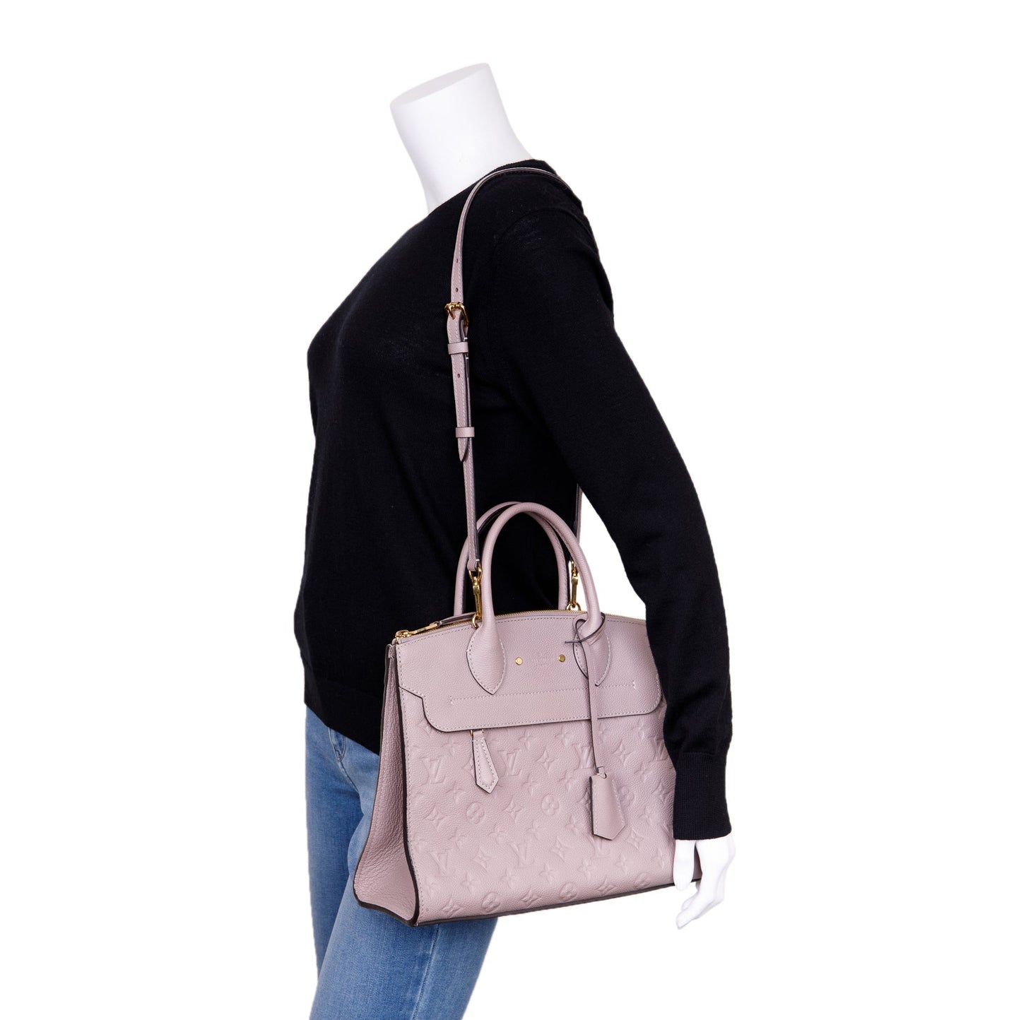 Louis Vuitton Turtledove Monogram Empreinte Pont Neuf MM Bag