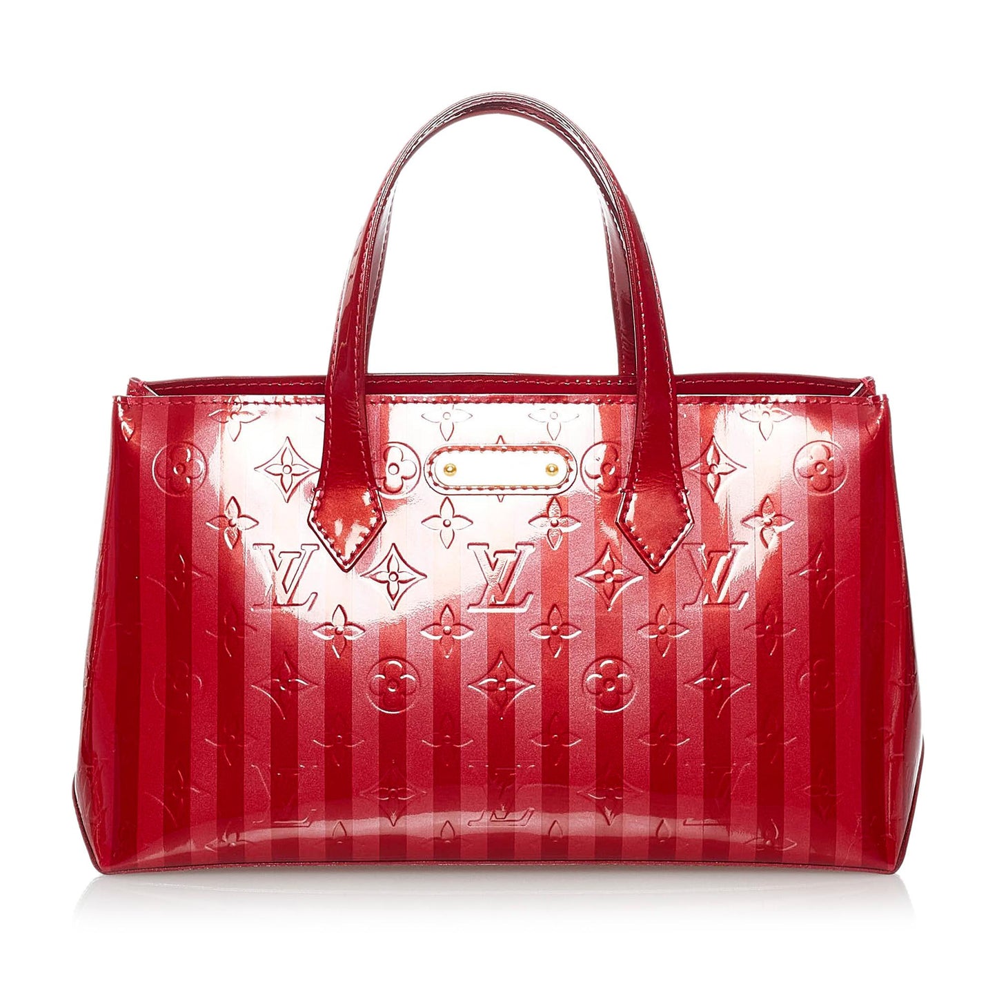 Louis Vuitton Vernis Rayures Wilshire PM (SHG-30156)