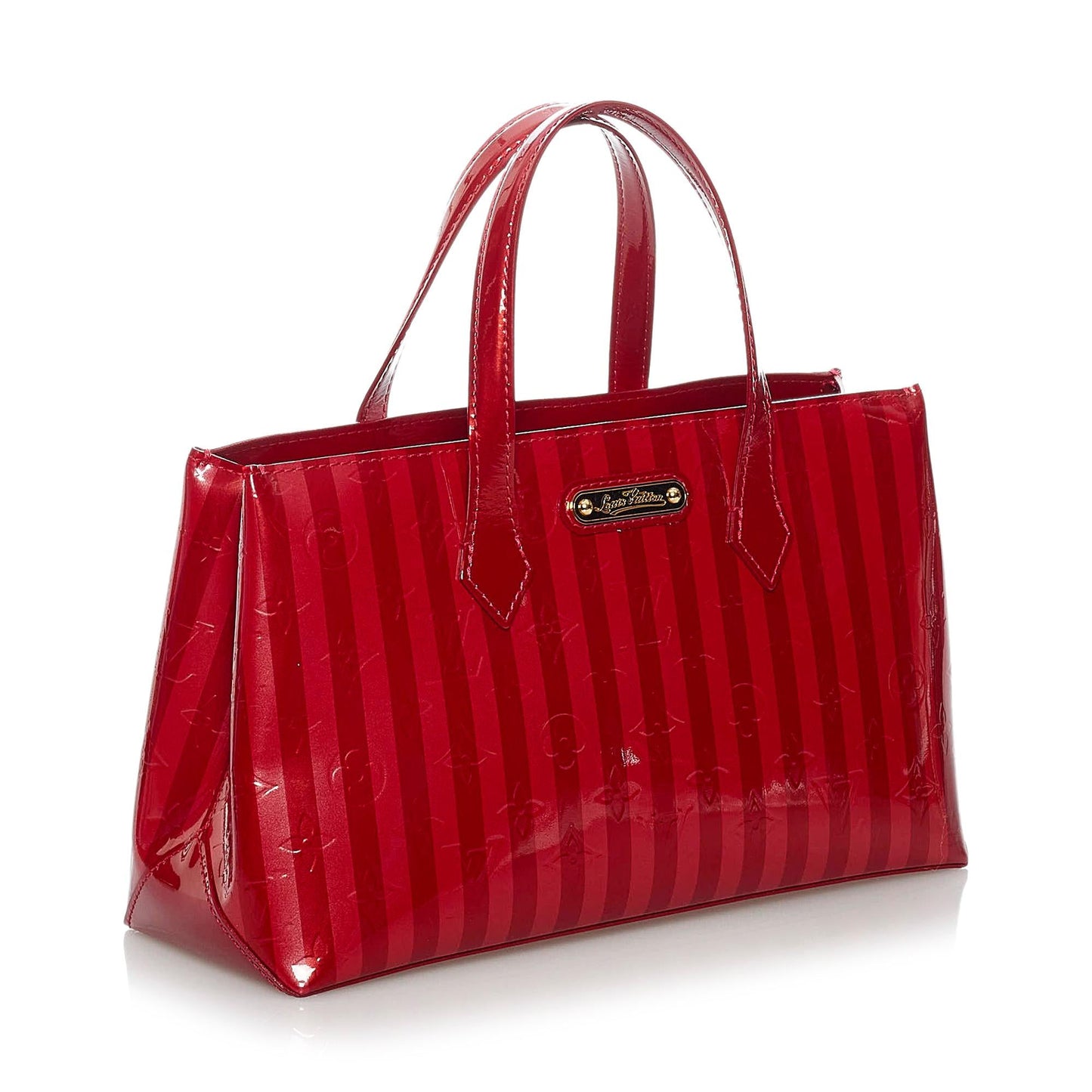 Louis Vuitton Vernis Rayures Wilshire PM (SHG-30156)