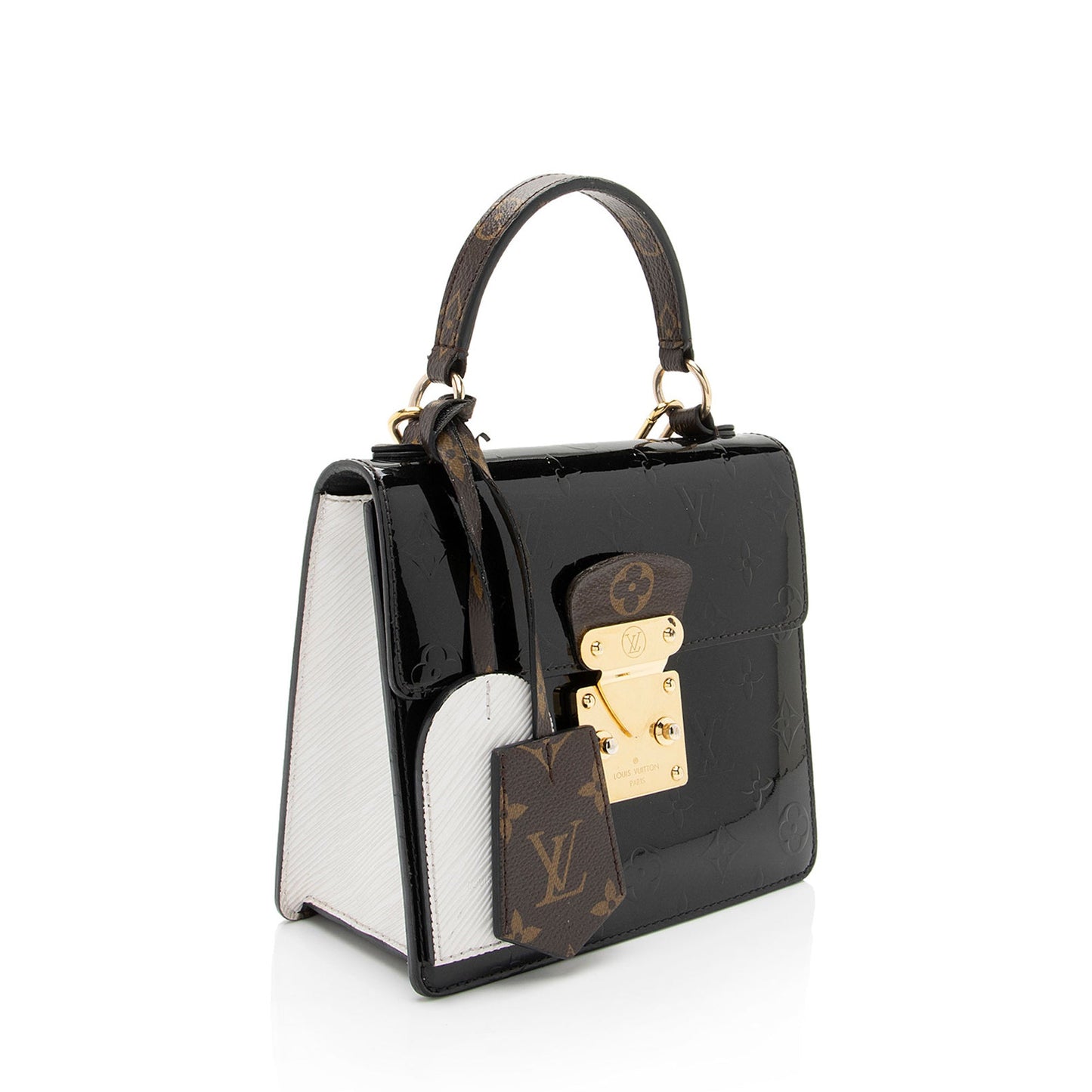 Louis Vuitton Vernis Spring Street Bitume Satchel (SHF-UV9jdH)