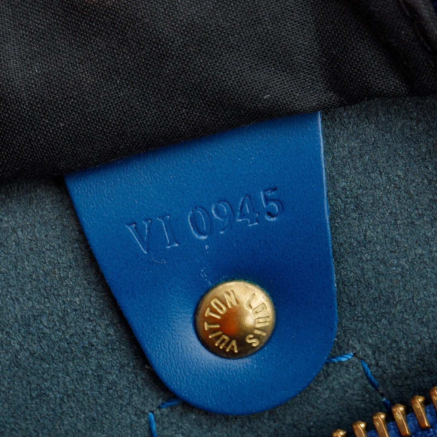 Louis Vuitton Vintage Blue Hand Painted Epi Leather Speedy 30