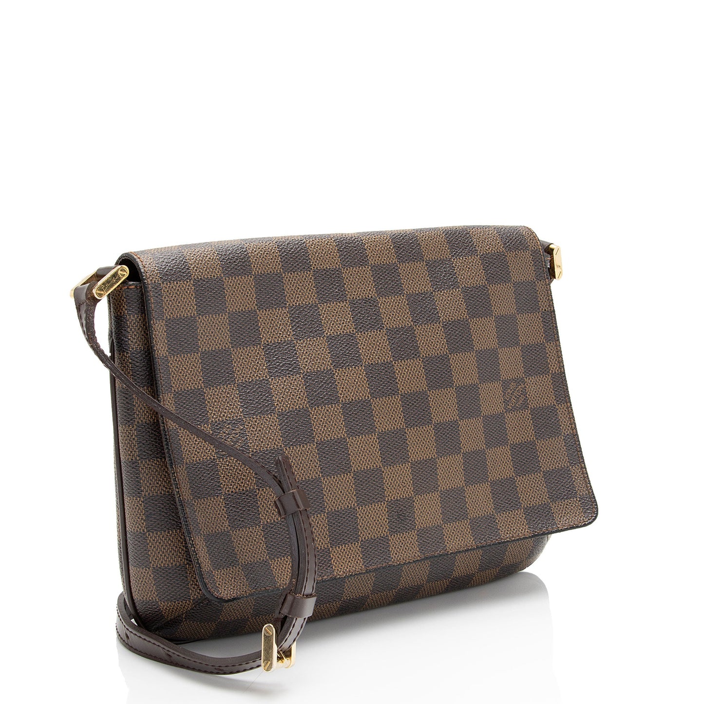 Louis Vuitton Vintage Damier Ebene Musette Tango Shoulder Bag (SHF-FZaXbp)