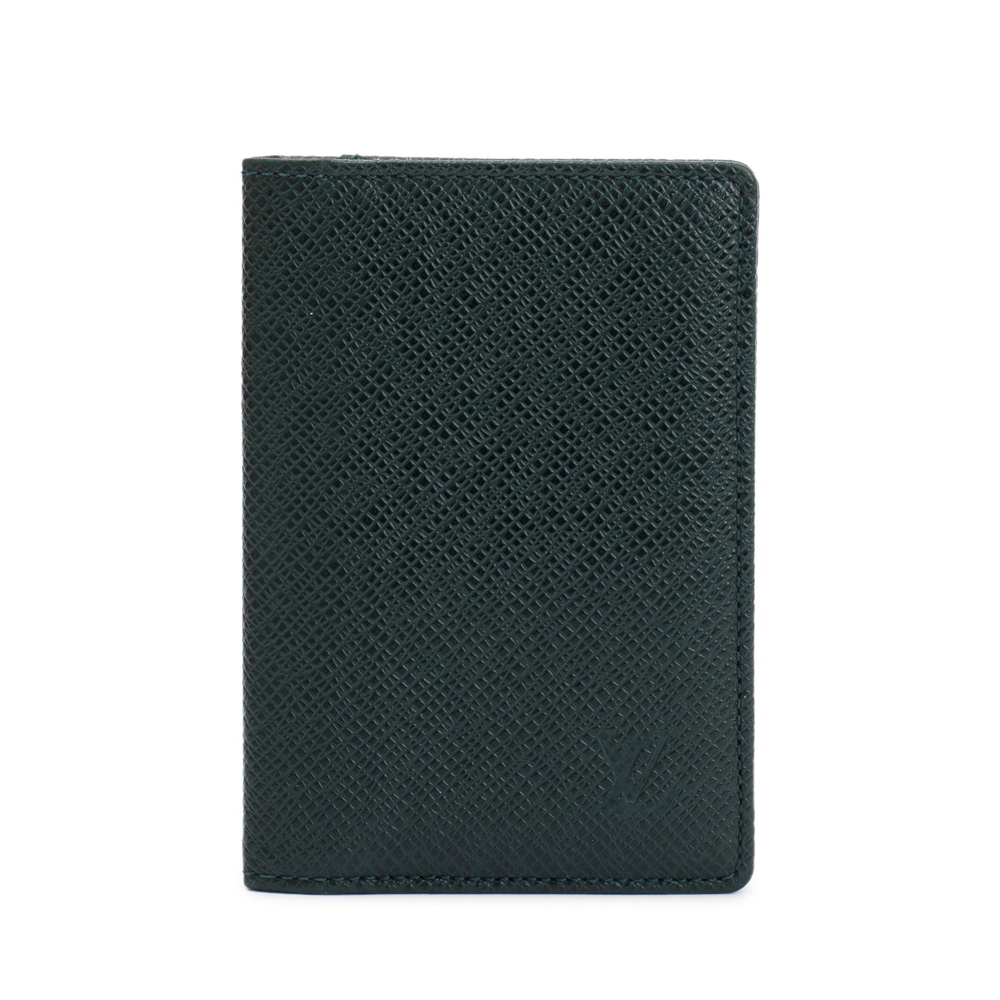 Louis Vuitton Vintage Green Taiga Leather Card Case