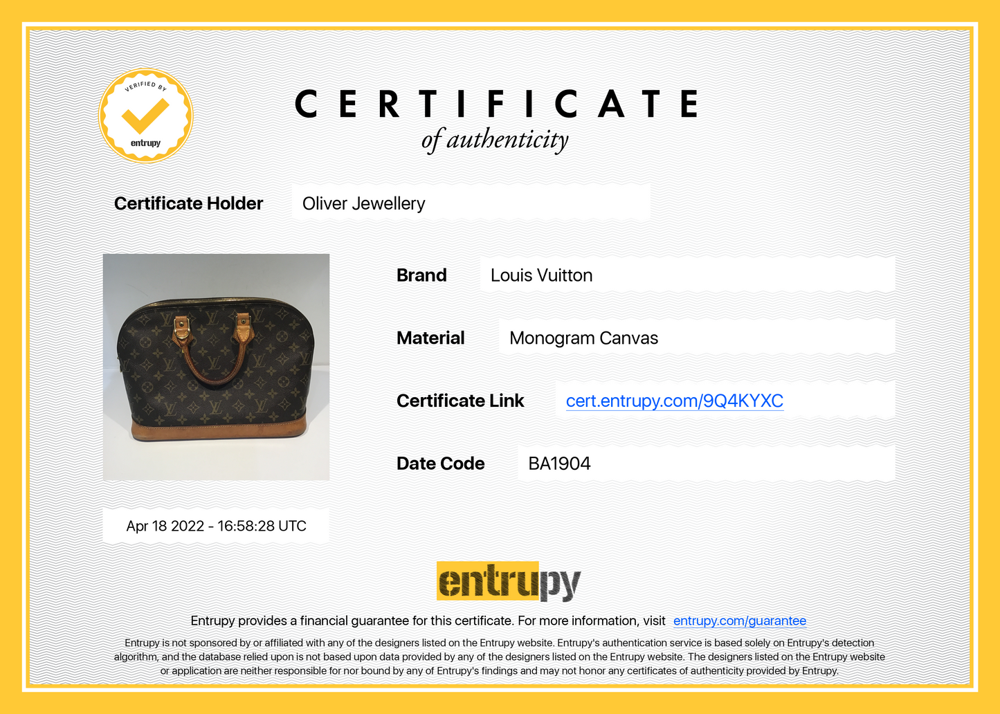Louis Vuitton Vintage Monogram Alma PM