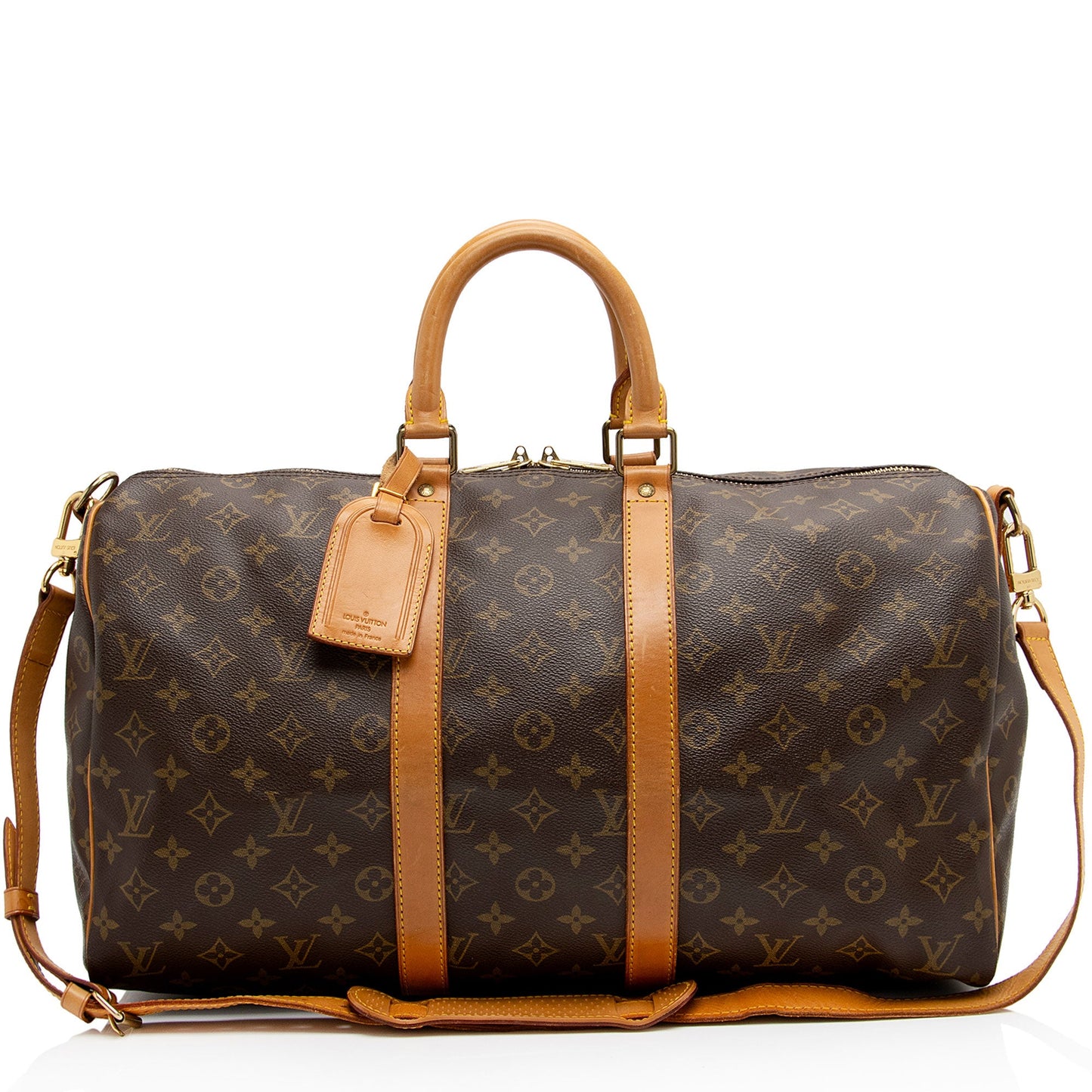 Louis Vuitton Vintage Monogram Canvas Keepall Bandouliere 45 Duffle Bag (SHF-vusdK4)