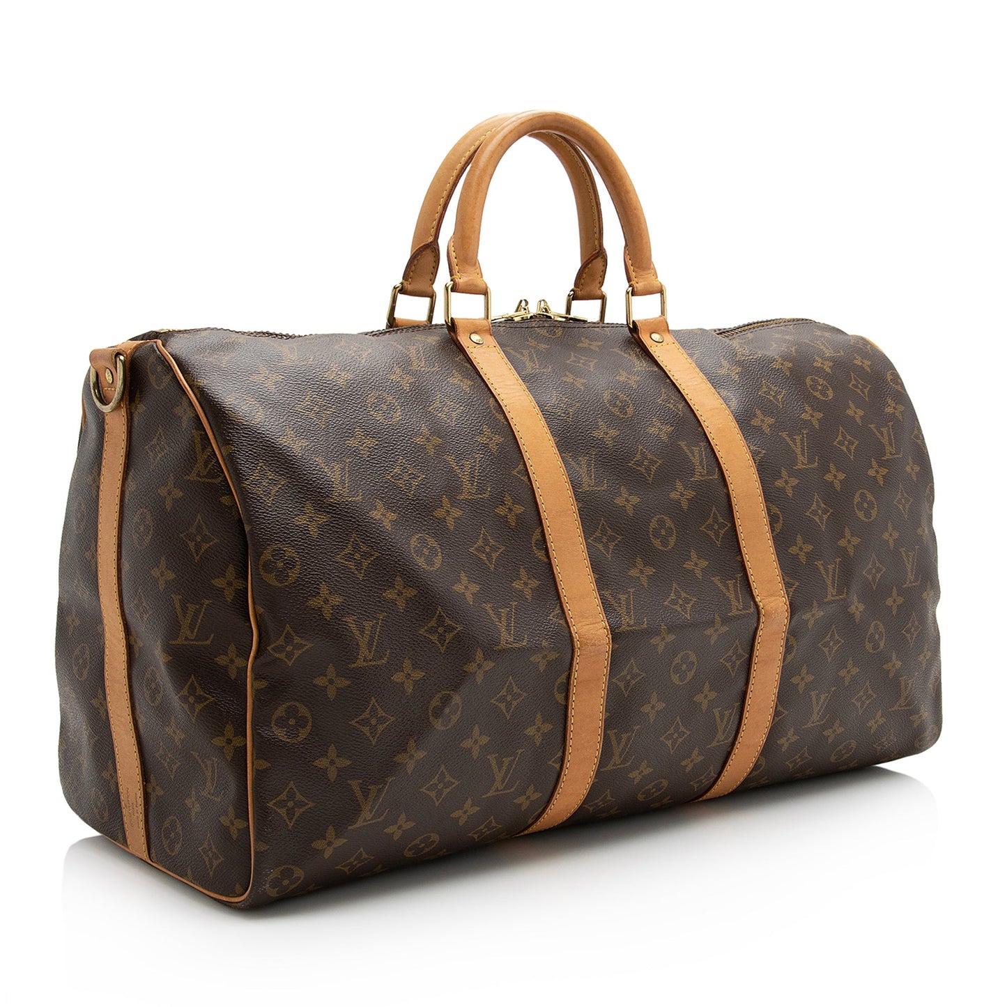 Louis Vuitton Vintage Monogram Canvas Keepall Bandouliere 50 Duffle Bag (SHF-22496)