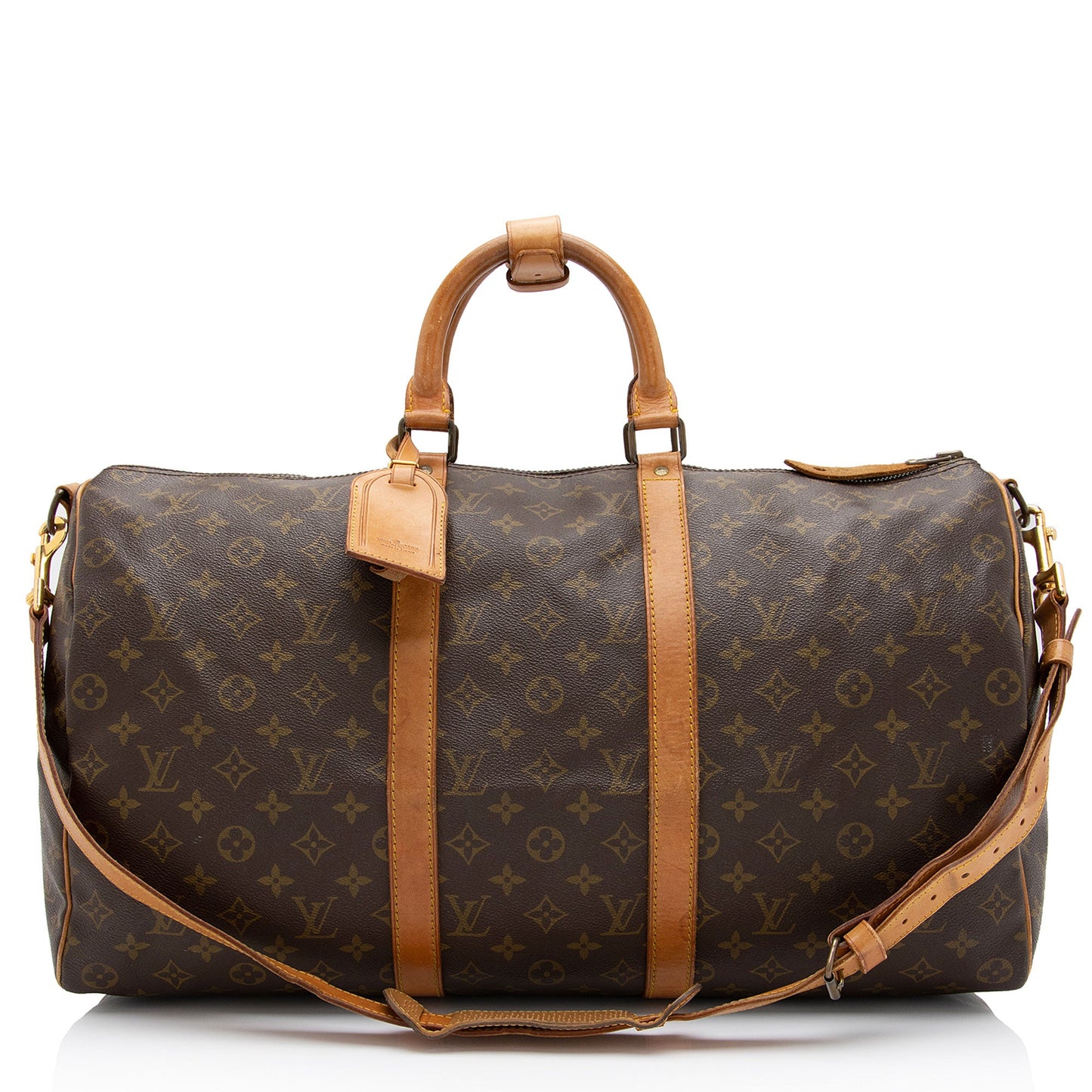 Louis Vuitton Vintage Monogram Canvas Keepall Bandouliere 50 Duffle Bag (SHF-3GGL8o)
