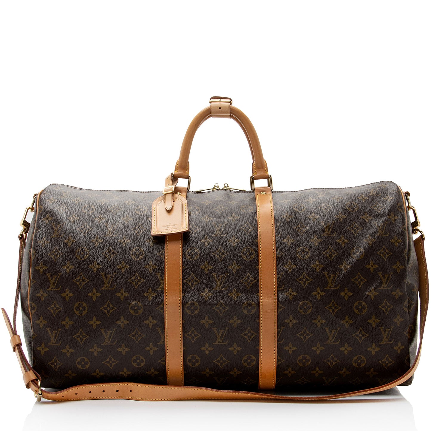 Louis Vuitton Vintage Monogram Canvas Keepall Bandouliere 55 Duffle Bag (SHF-KRqlod)