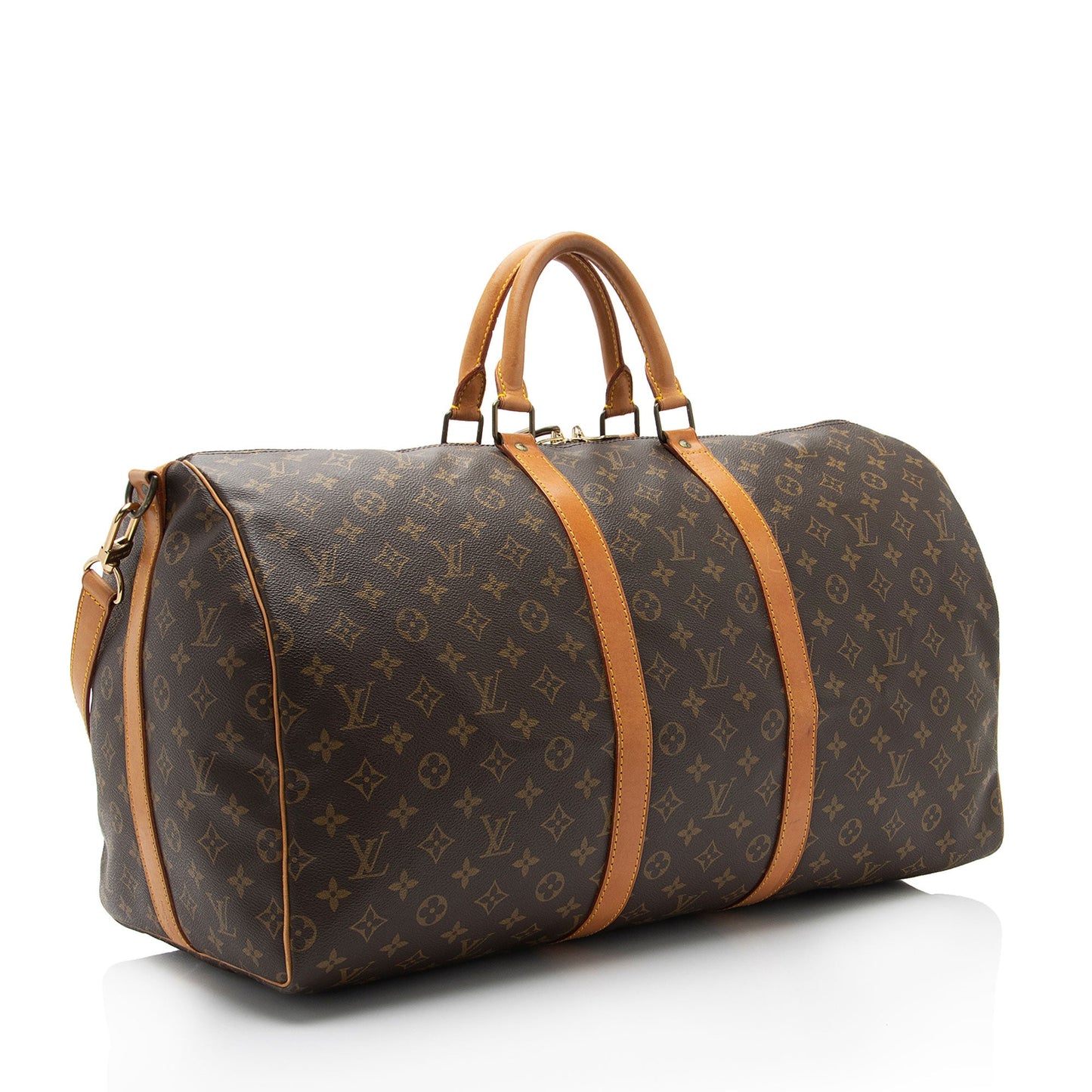 Louis Vuitton Vintage Monogram Canvas Keepall Bandouliere 55 Duffle Bag (SHF-tXtvqY)