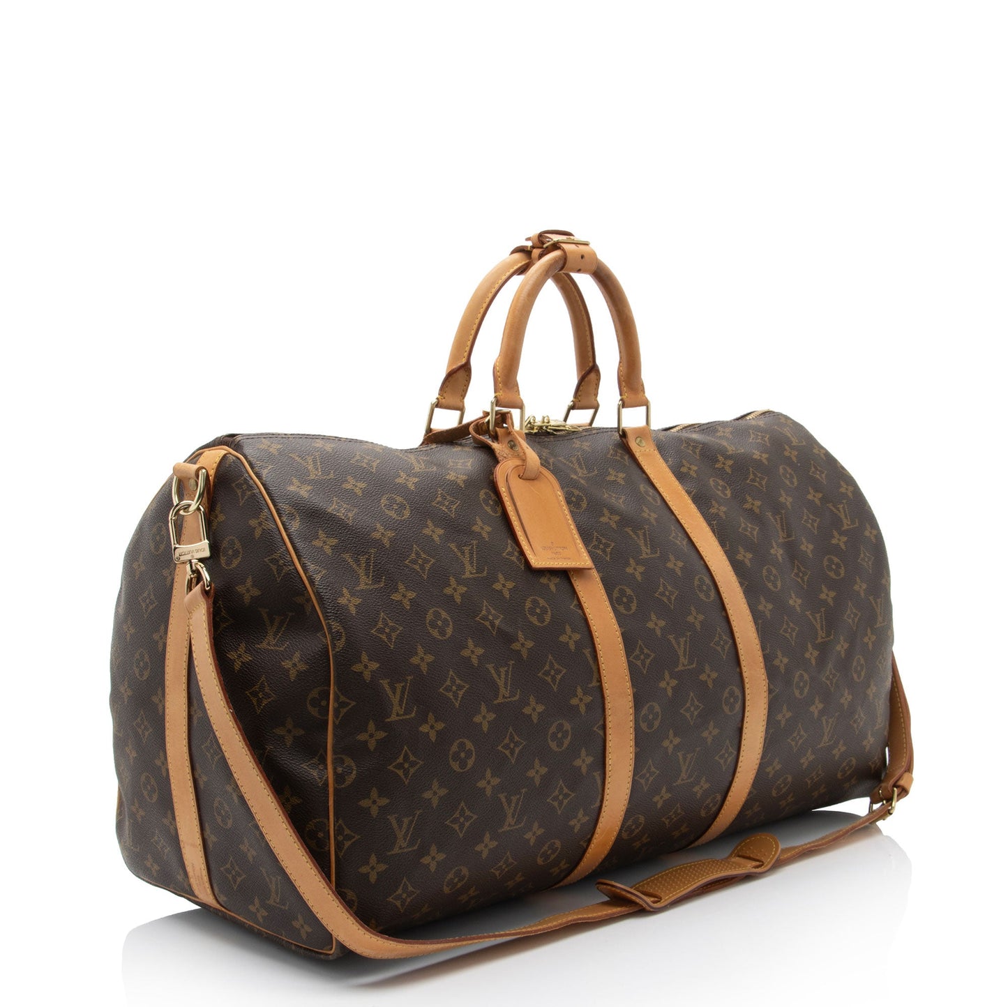 Louis Vuitton Vintage Monogram Canvas Keepall Bandouliere 55 Duffle (SHF-cC9VNm)