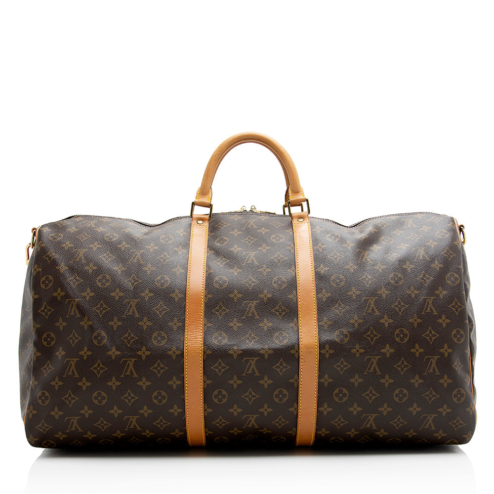Louis Vuitton Vintage Monogram Canvas Keepall Bandouliere 60 Duffle Bag (SHF-21211)