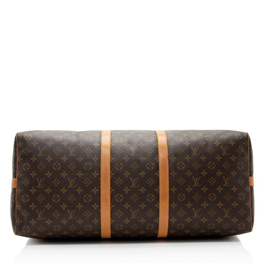 Louis Vuitton Vintage Monogram Canvas Keepall Bandouliere 60 Duffel Bag (SHF-21276)