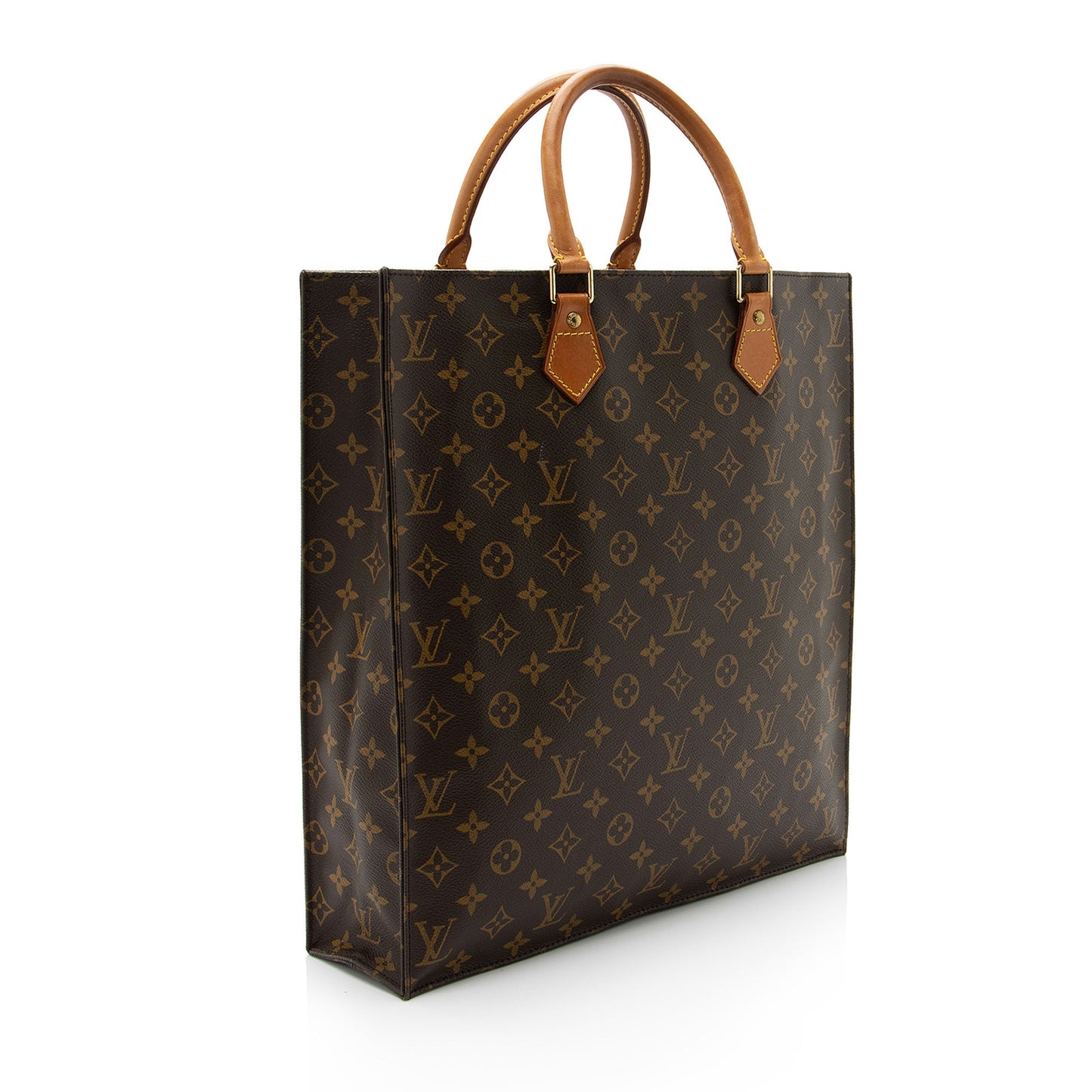 Louis Vuitton Vintage Monogram Canvas Sac Plat Tote (SHF-J82trl)