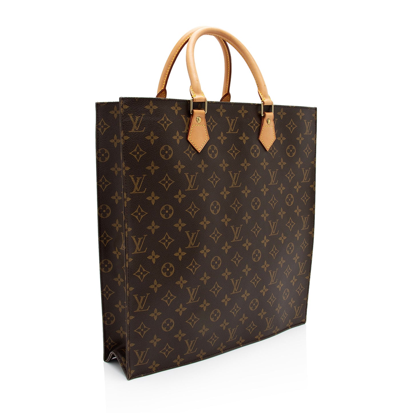 Louis Vuitton Vintage Monogram Canvas Sac Plat Tote (SHF-0nVnbL)