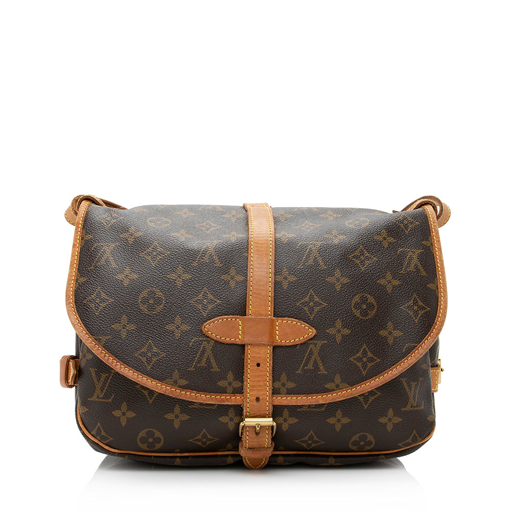 Louis Vuitton Vintage Monogram Canvas Saumur 30 Messenger Bag (SHF-21014)