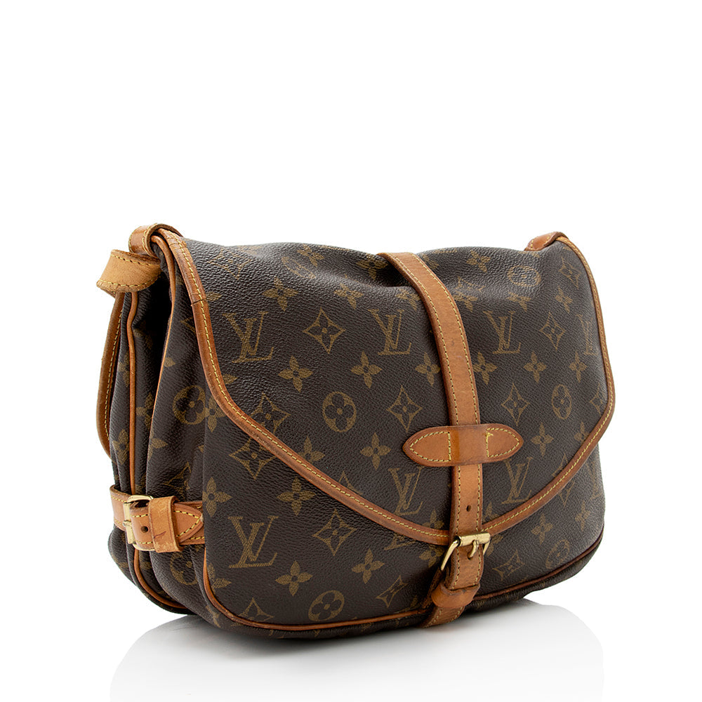 Louis Vuitton Vintage Monogram Canvas Saumur 30 Messenger Bag (SHF-KLQMaQ)