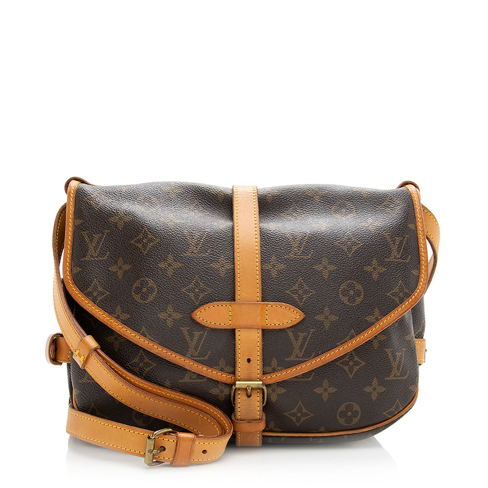Louis Vuitton Vintage Monogram Canvas Saumur 30 Messenger Bag (SHF-F6ygbP)