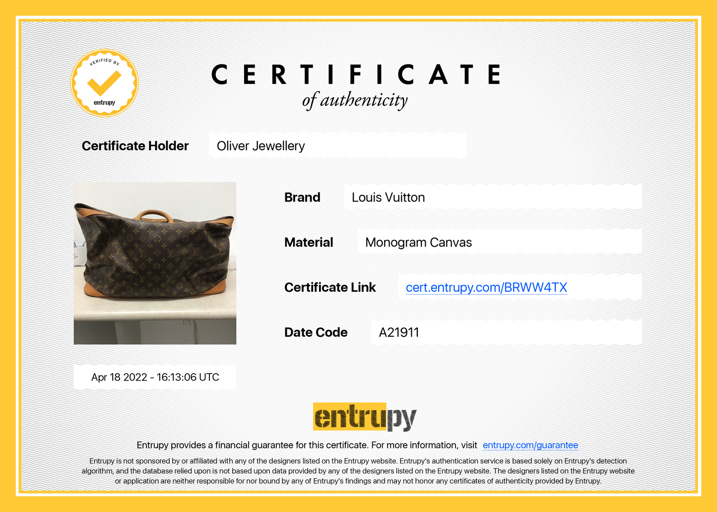 Louis Vuitton Vintage Monogram Cruiser 50