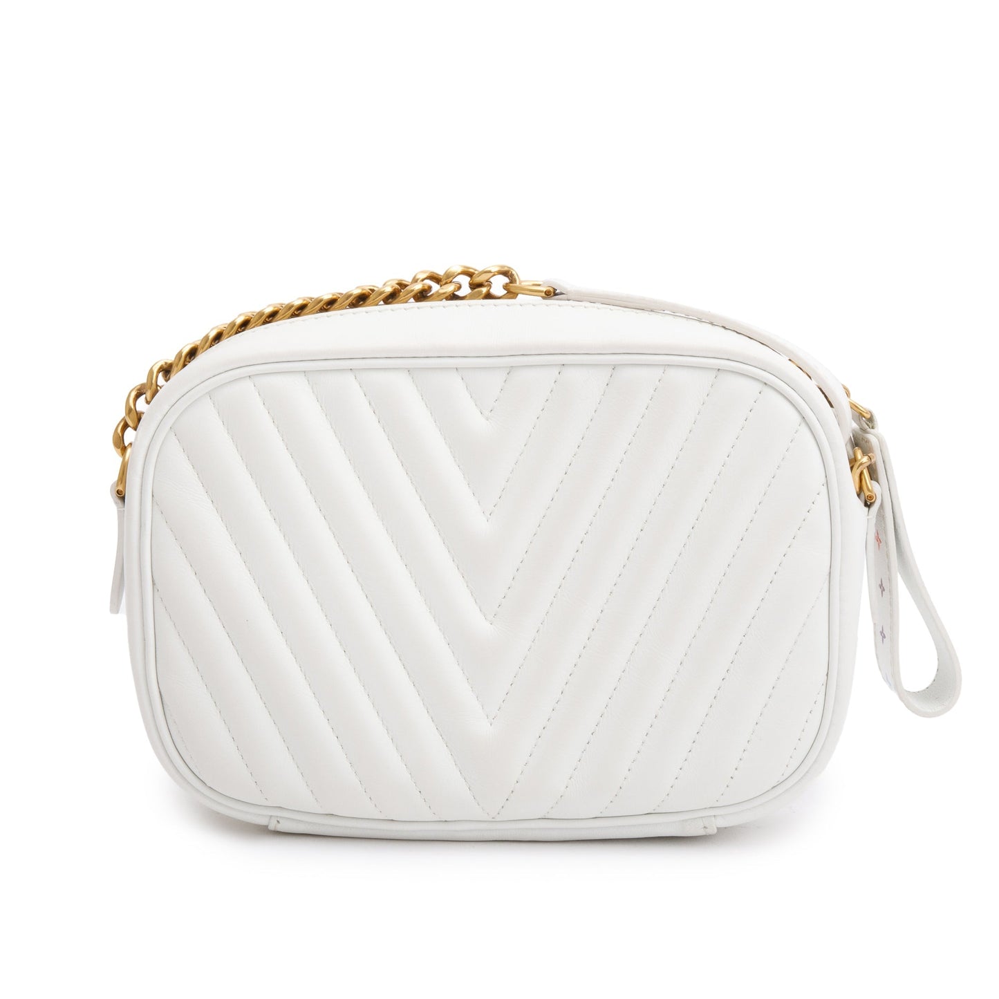 Louis Vuitton White Calfskin Leather New Wave Camera Bag