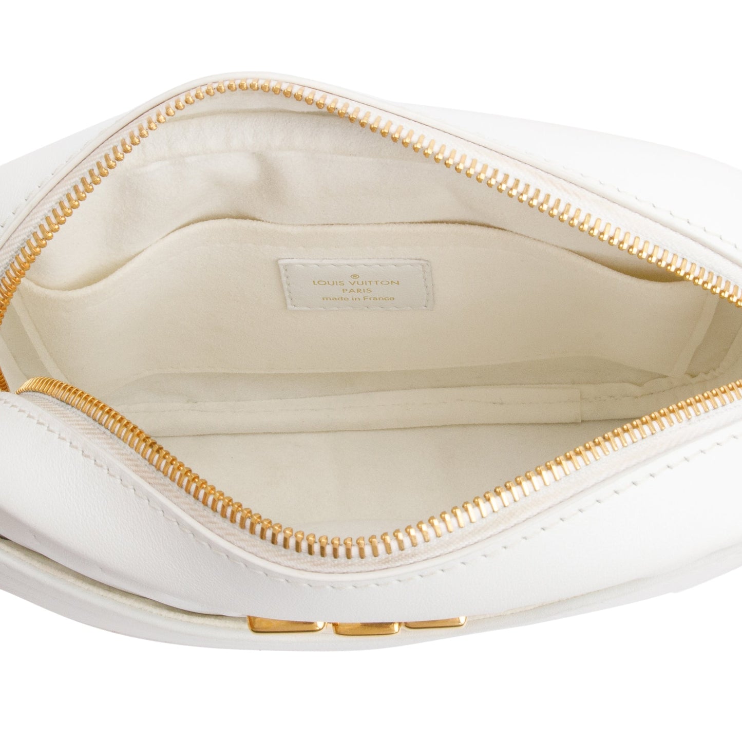 Louis Vuitton White Calfskin Leather New Wave Camera Bag