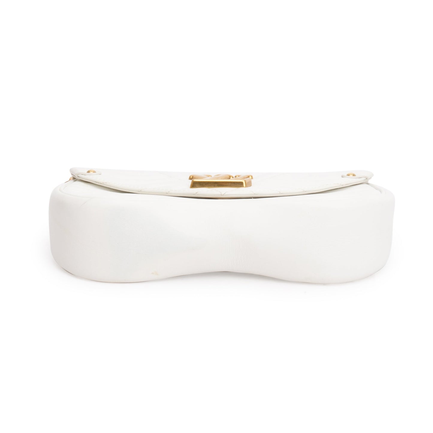 Louis Vuitton White Cowhide Leather New Wave Chain Bag MM