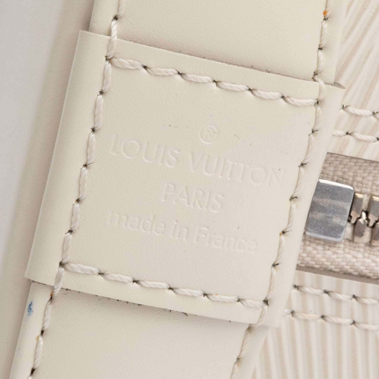 Louis Vuitton White Epi Leather Alma PM