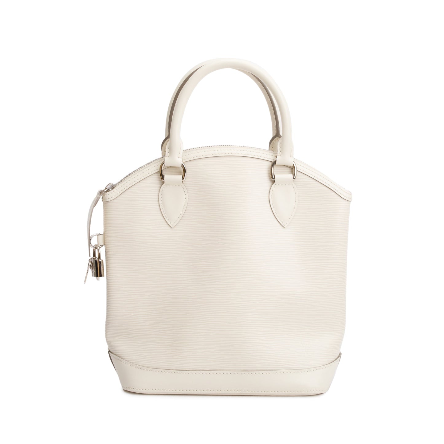 Louis Vuitton White Epi Leather Lockit Vertical