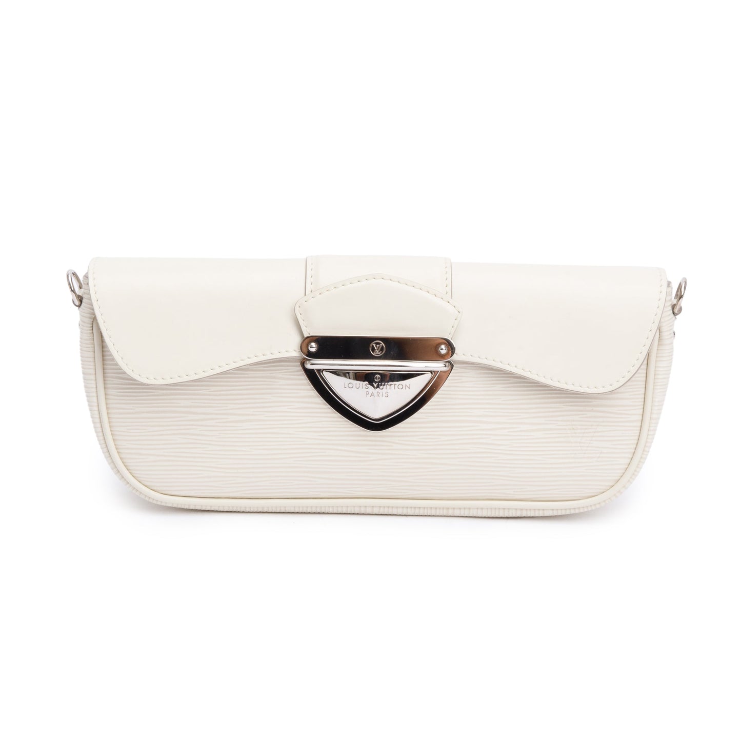 Louis Vuitton White Epi Leather Montaigne Clutch